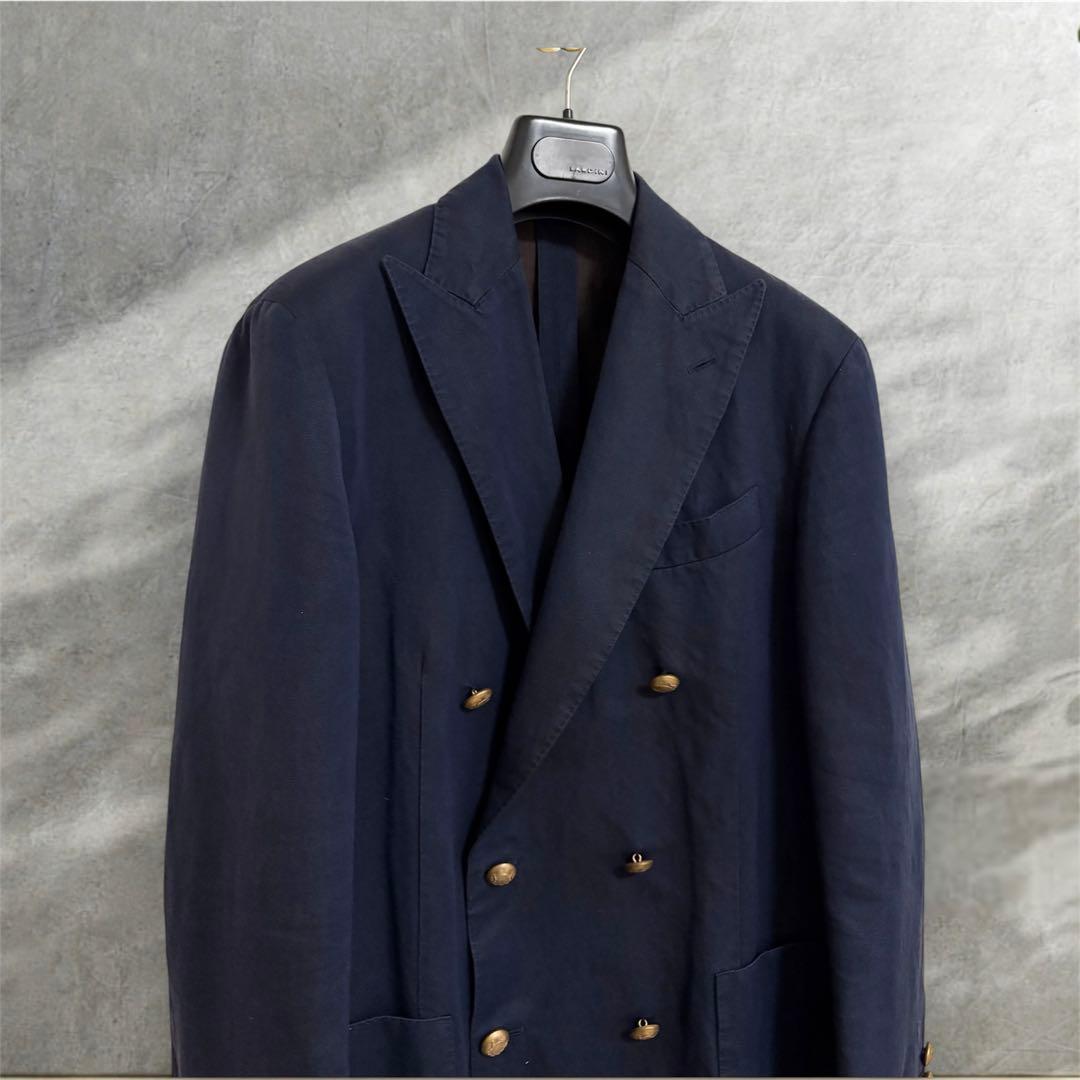 たかなし様ラルディーニ 48 ダブル ジャケット ネイビー LARDINI