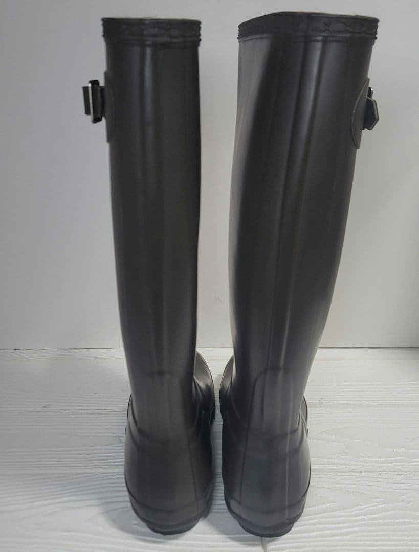 【美品】HUNTER ロングレインブーツ UK5(24cm) 【ソックス付属】