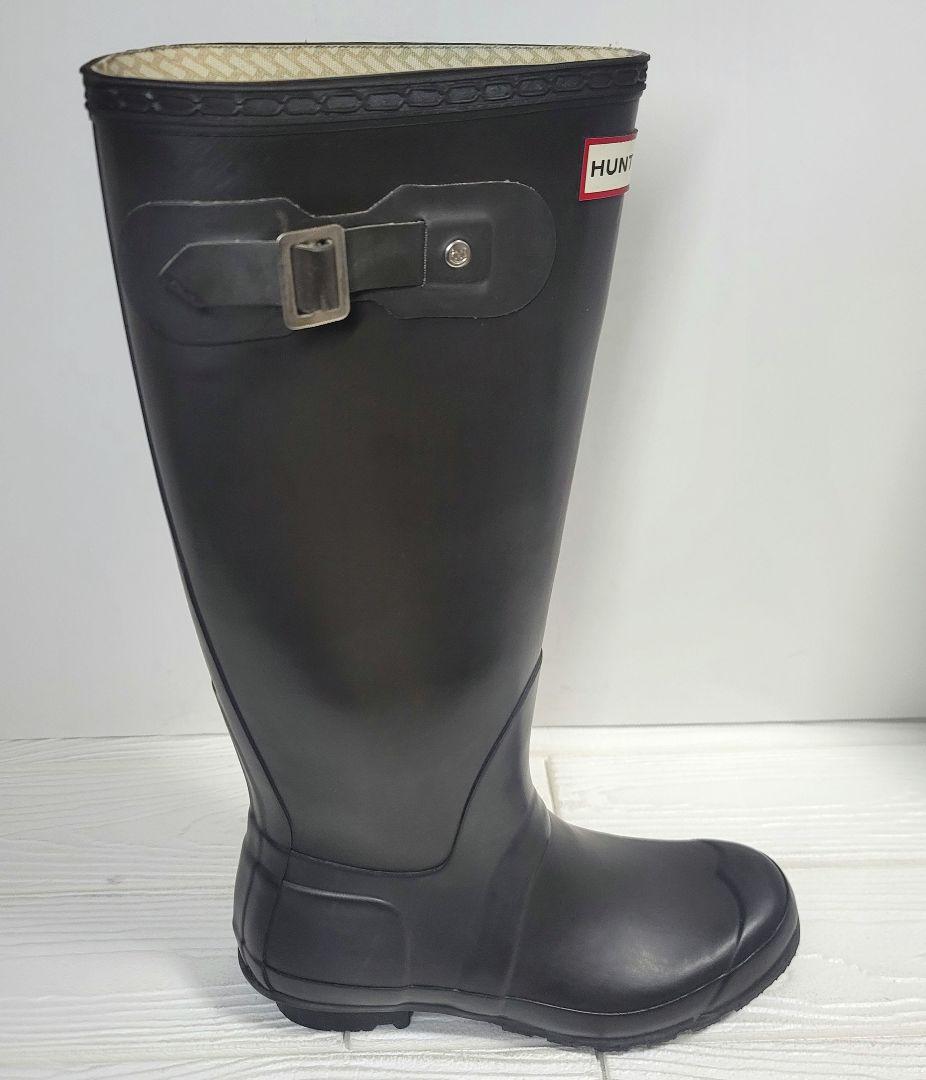 【美品】HUNTER ロングレインブーツ UK5(24cm) 【ソックス付属】