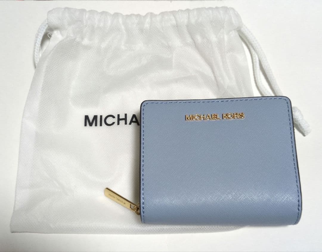 MICHAEL KORS 二つ折り財布 ライトブルー