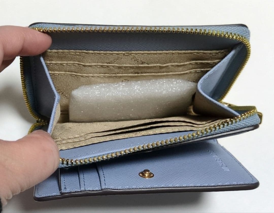 MICHAEL KORS 二つ折り財布 ライトブルー