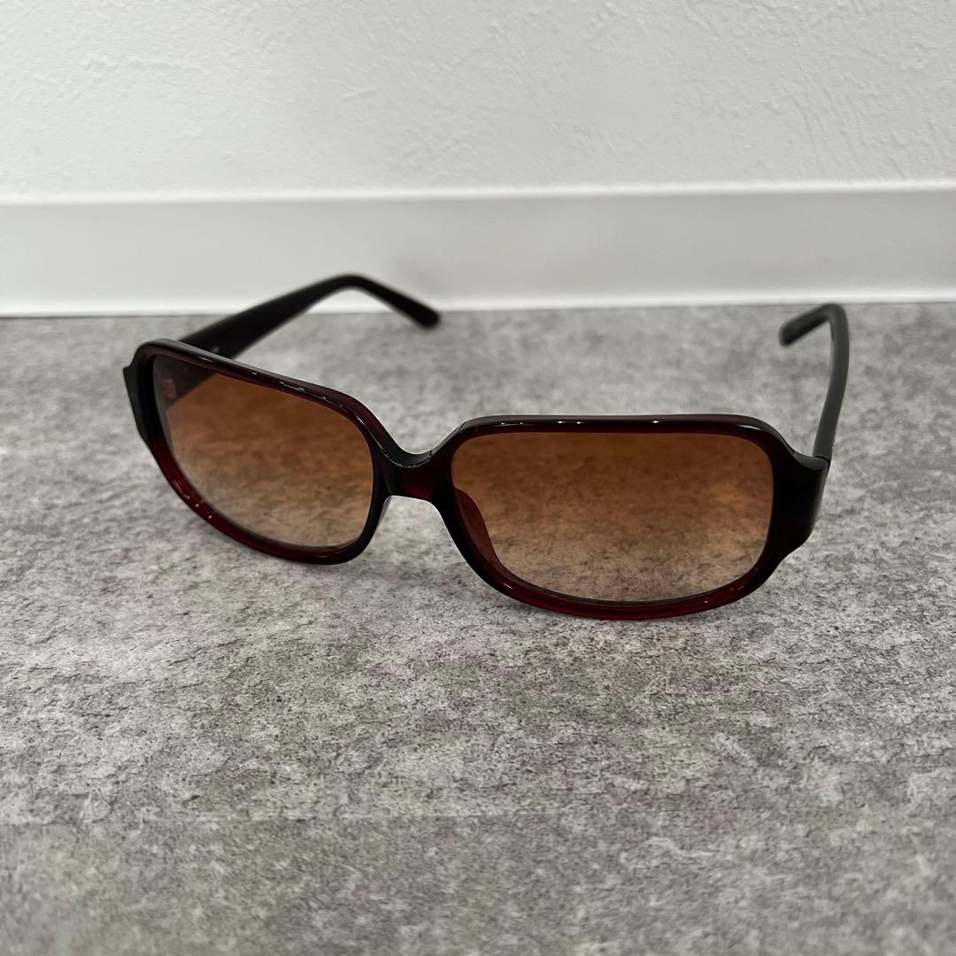 CELINE セリーヌ サングラス SC1594S ロゴラインストーン 赤茶