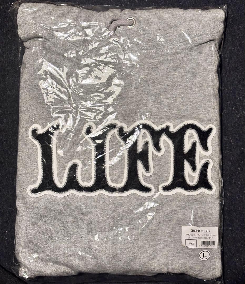 新品 小沢健二 LIFE フッディー グレーパーカー L