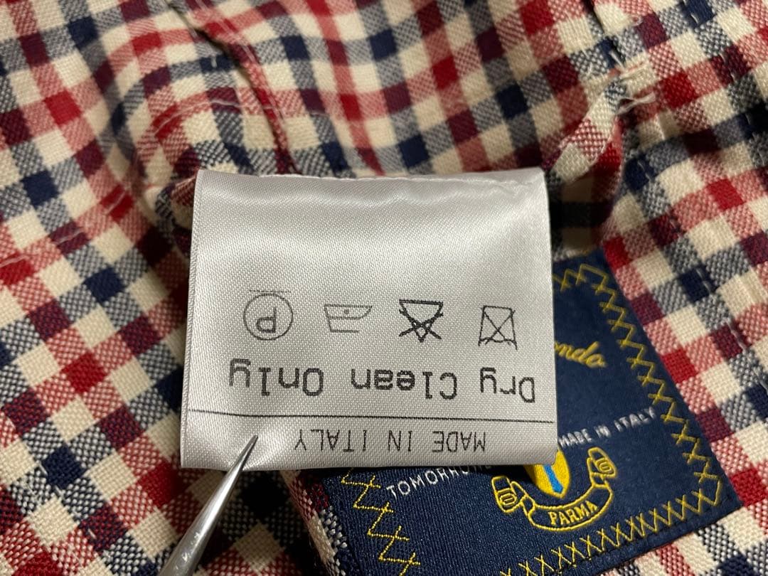 り*じ様 TOMORROWLAND シルク混 チェックテーラードジャケット 本切