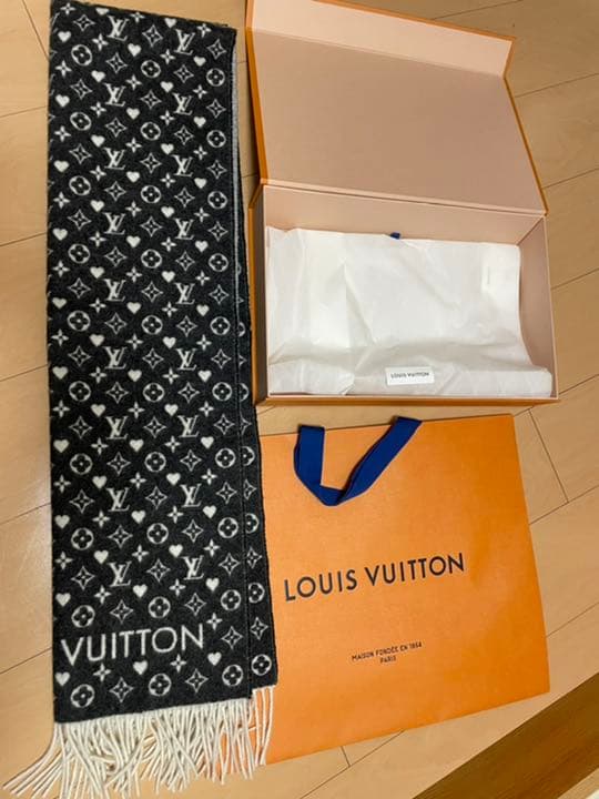 LOUIS VUITTON ルイヴィトン マフラー カシミヤ100%リバーシブル