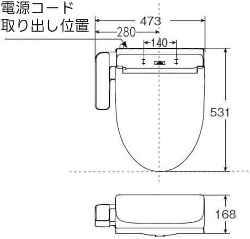 TOTO（新品）ウォシュレット ホワイト 温水洗浄便座　TCF2223E　BV2