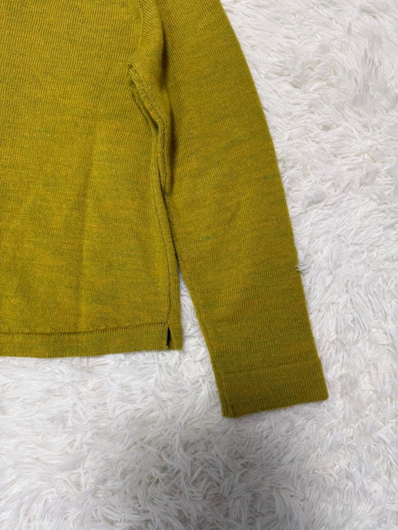 美品　バラスパレス　カーディガン　毛100% 黄緑　現行タグ　サイズ3