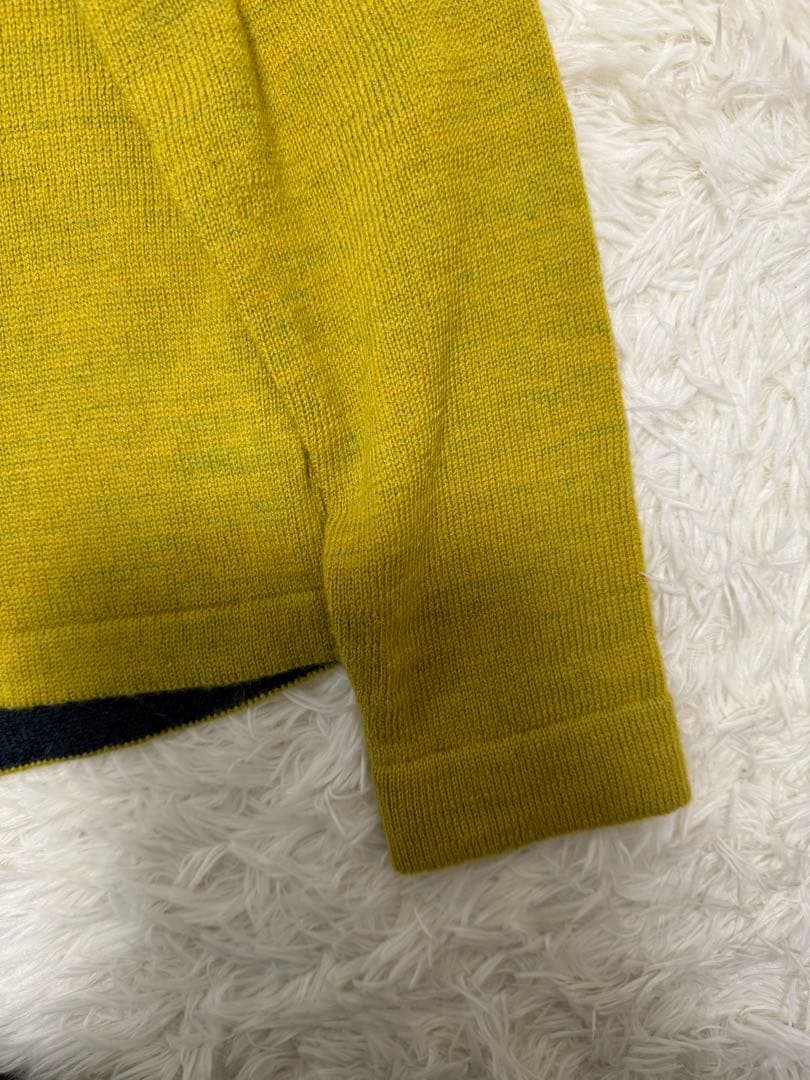 美品　バラスパレス　カーディガン　毛100% 黄緑　現行タグ　サイズ3