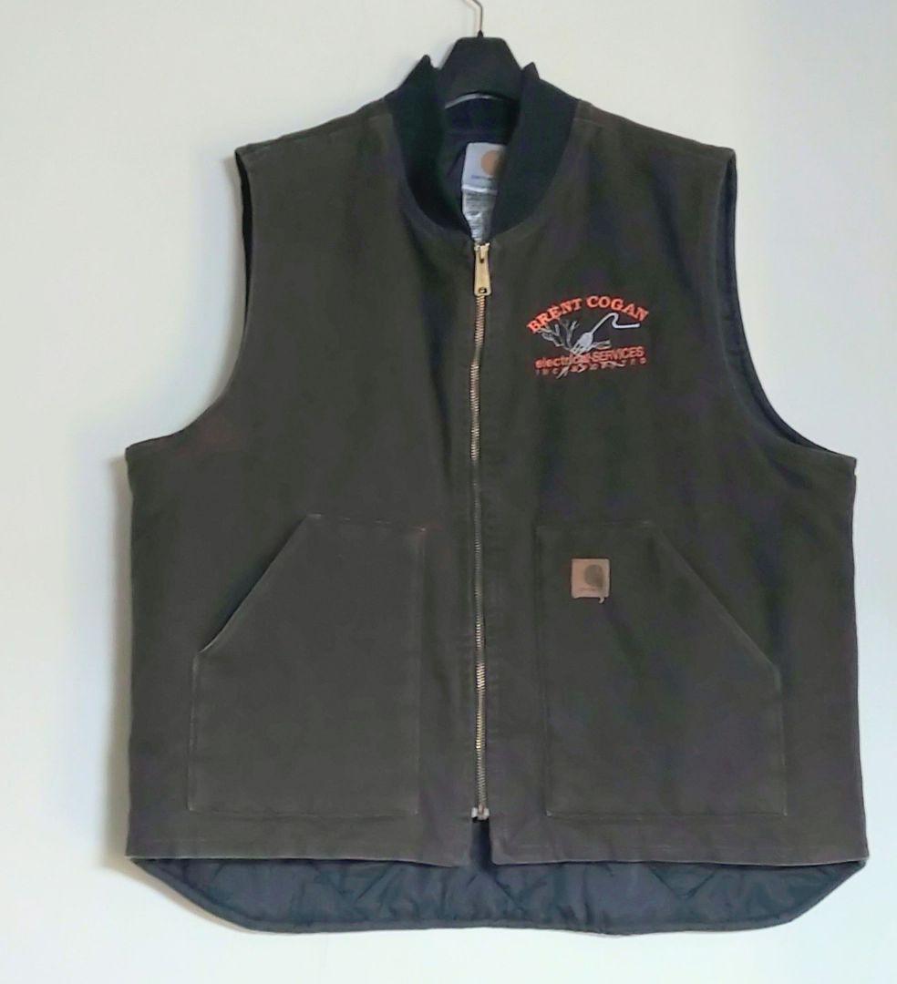 ⬛Carhartt ✺ダックベスト【企業モノ】ダークブラウン