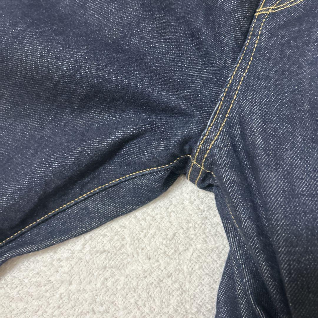 MECRE ロールアップオーガニックデニムパンツ　インディゴ　Mサイズ