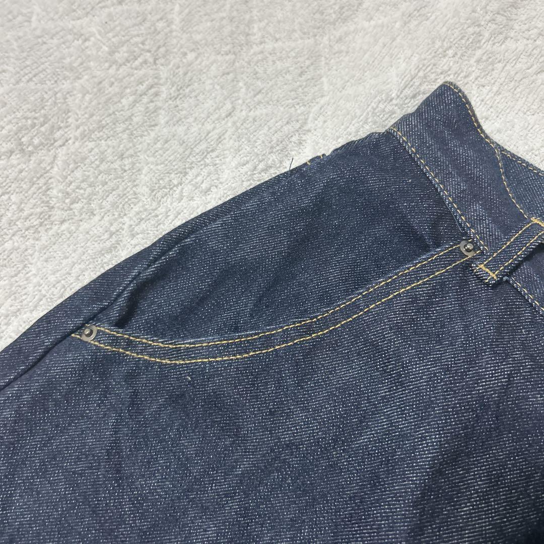 MECRE ロールアップオーガニックデニムパンツ　インディゴ　Mサイズ