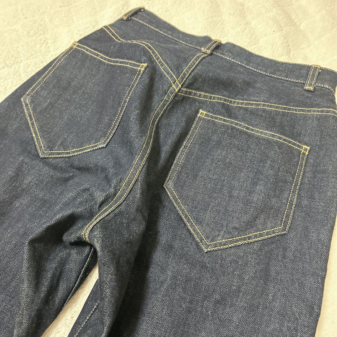 MECRE ロールアップオーガニックデニムパンツ　インディゴ　Mサイズ