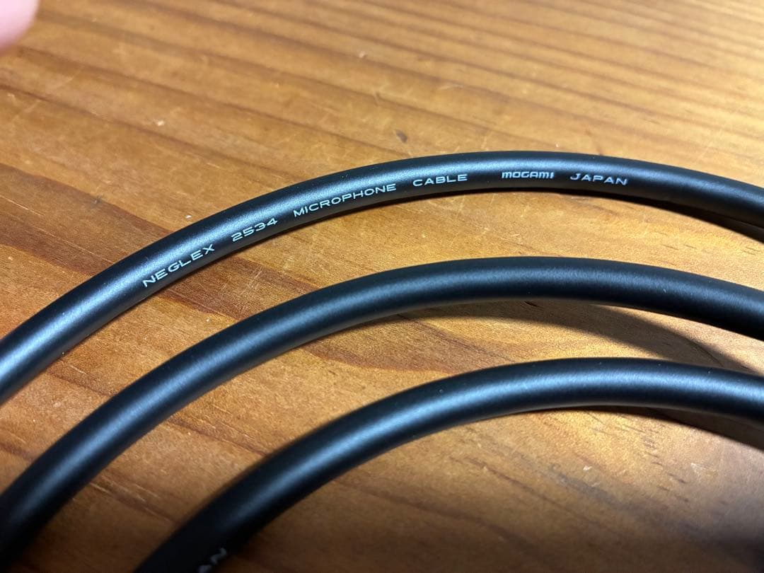 MOGAMI 2534 RCAケーブル 赤白ラインペア 1.5m 黒 音光堂