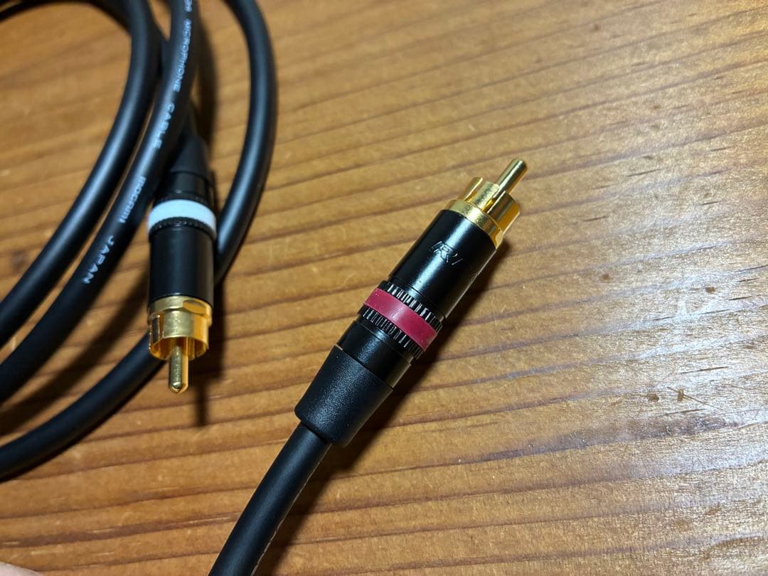 MOGAMI 2534 RCAケーブル 赤白ラインペア 1.5m 黒 音光堂