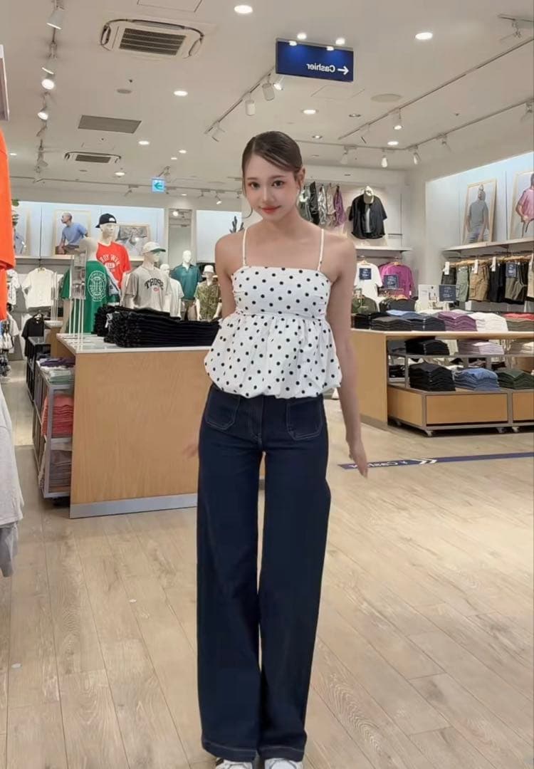 完売品‼️ ポプリン バブル クロップド トップス【GAP】