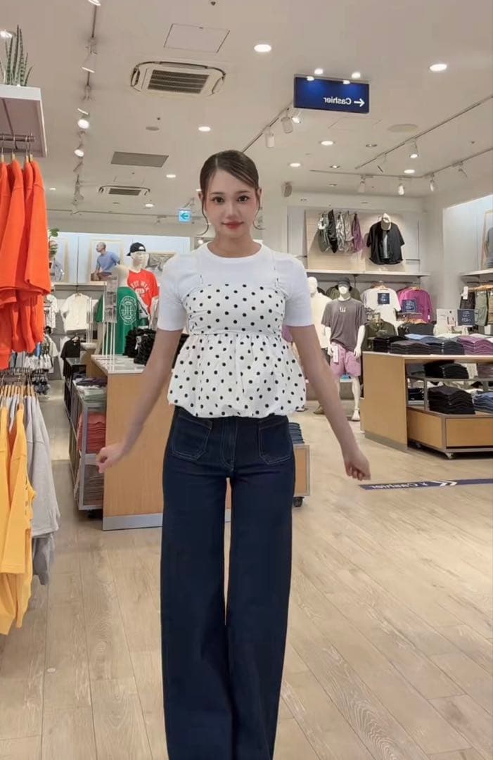 完売品‼️ ポプリン バブル クロップド トップス【GAP】