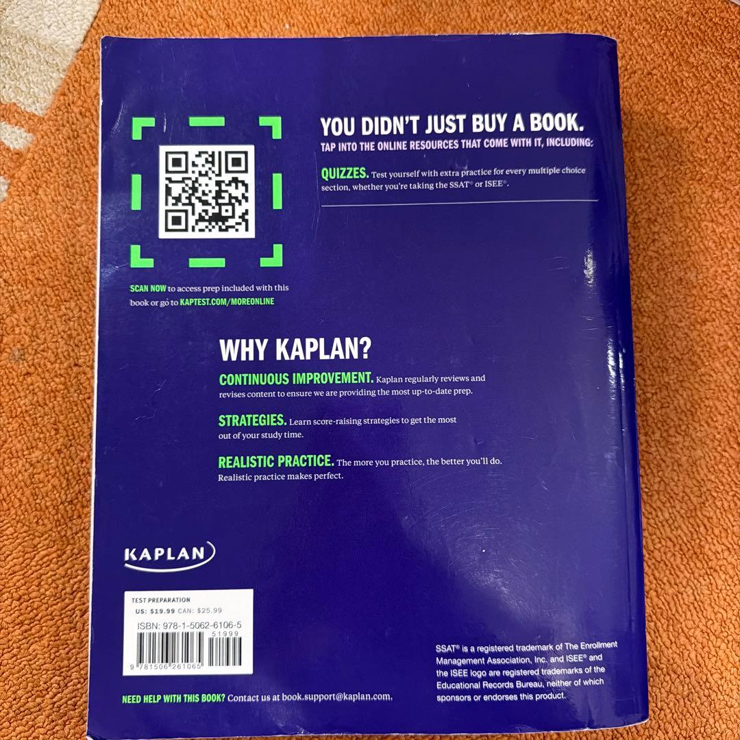 語学・辞書・学習参考書 SSAT & ISEE Prep Tenth Edition KAPLAN