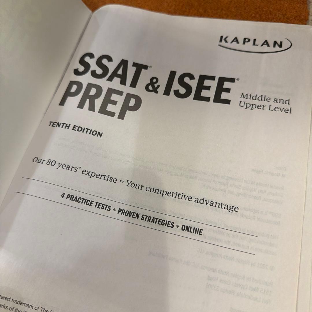 語学・辞書・学習参考書 SSAT & ISEE Prep Tenth Edition KAPLAN
