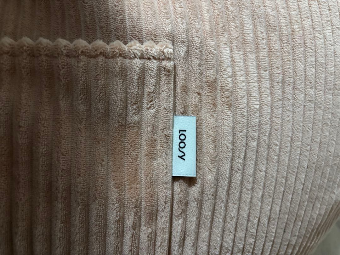 LOOSY 2人掛け ビーズソファ+オットマン Coral Pink