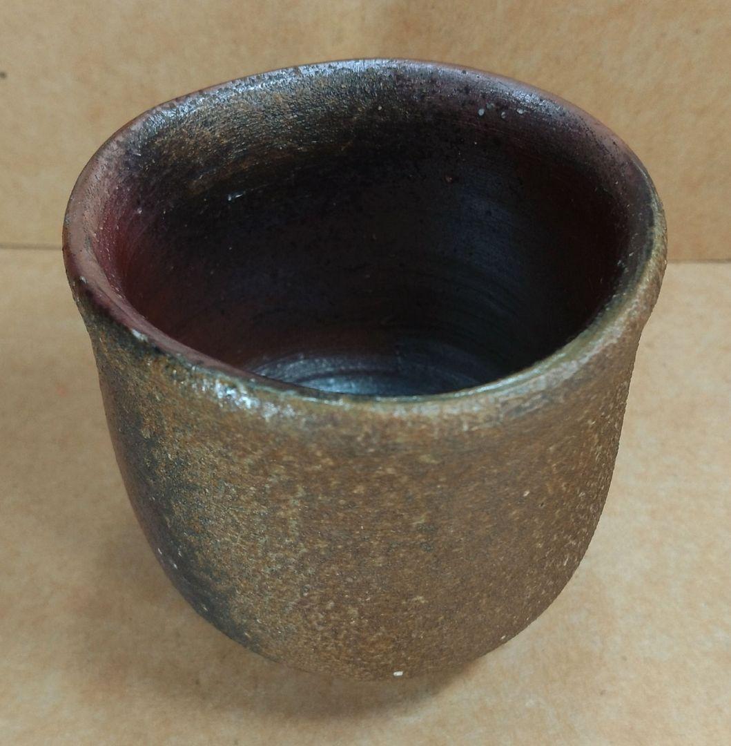 【本物保証】伊勢崎満 備前ぐい呑 栞 共布 共箱 未使用品 備前焼 その④