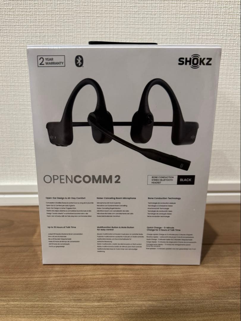 新品未開封　SHOKZ OPENCOMM2 ブラック　Bluetooth対応