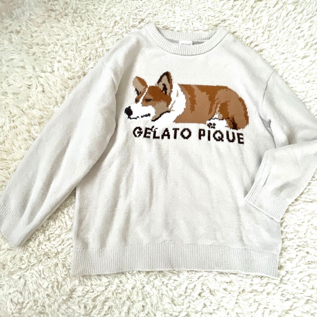 ジェラートピケSLEEPING DOGジャガードプルオーバー＆ロングパンツセット