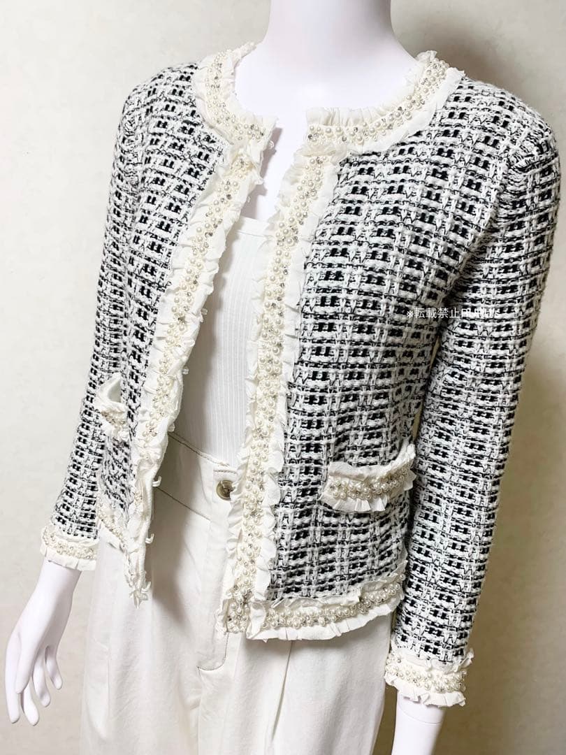 新品定価10万alice+oliviaパールクリスタル刺繍カーディガンジャケット