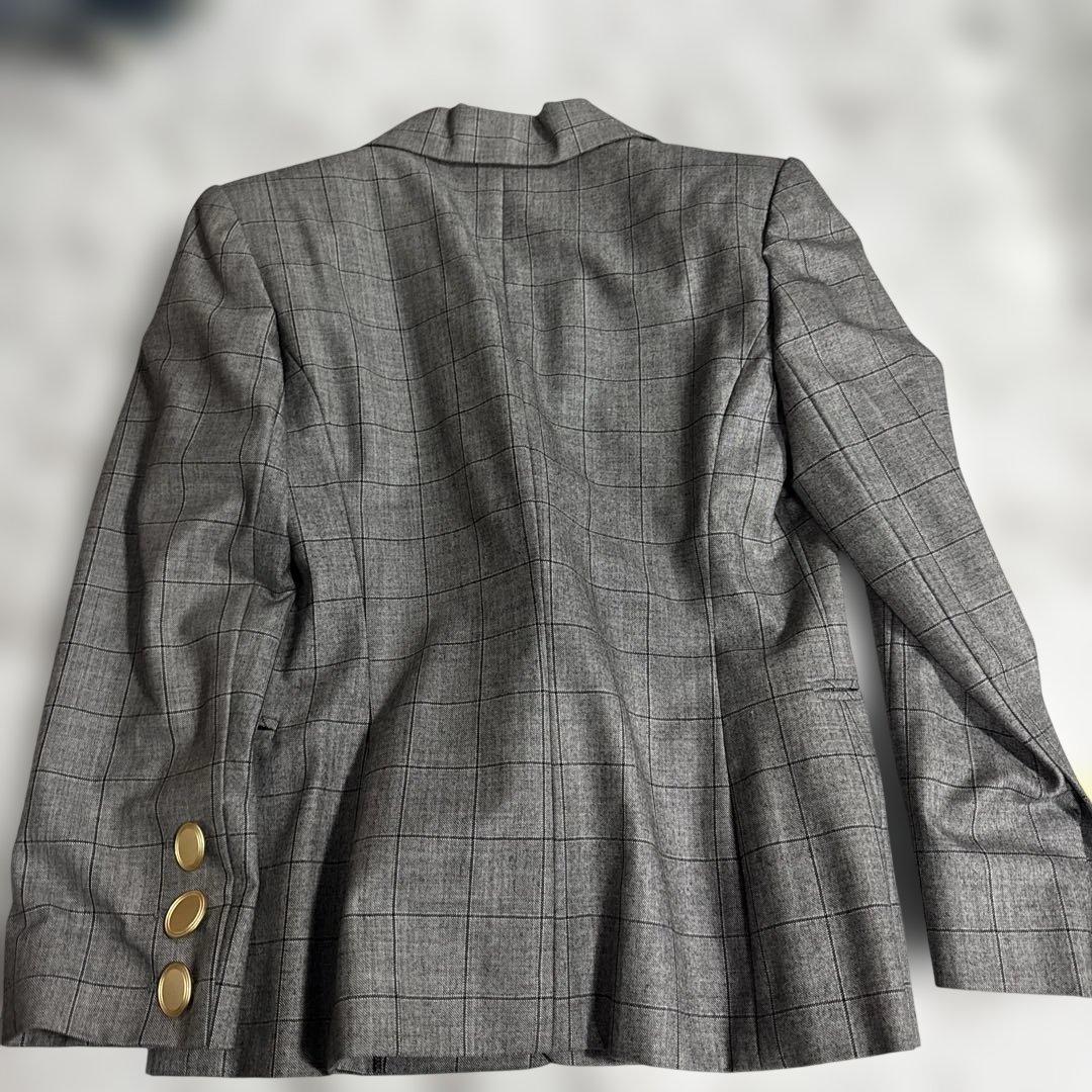 Christian Dior グレー チェック テーラードジャケット サイズ11