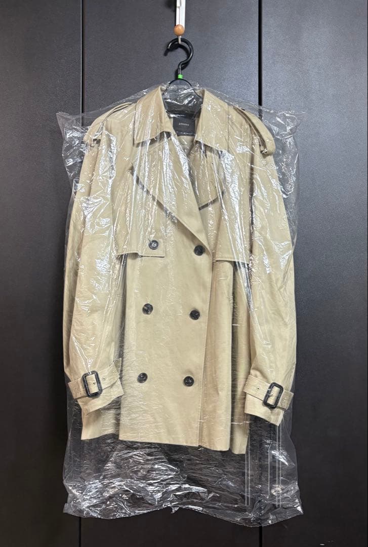【新品タグ付き】anuans 26ss ハーフオーバートレンチコート M