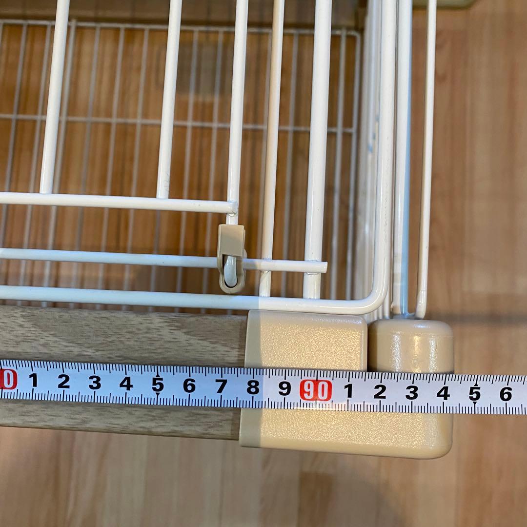 ペットケージ　ペットサークル　木目調