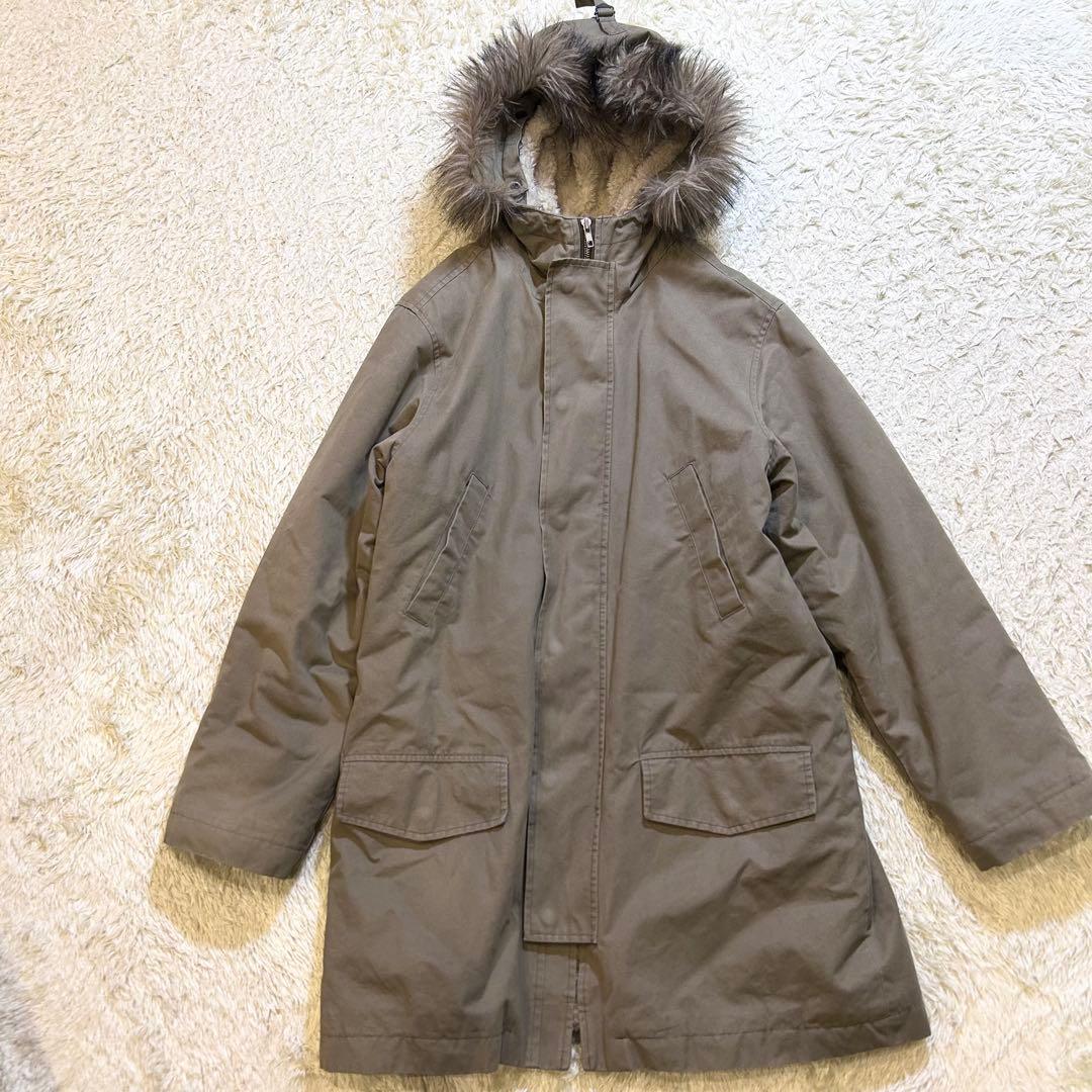 【美品✨SILAS✨️ピンバッジ付き】 モッズコート ファーフード ボア M