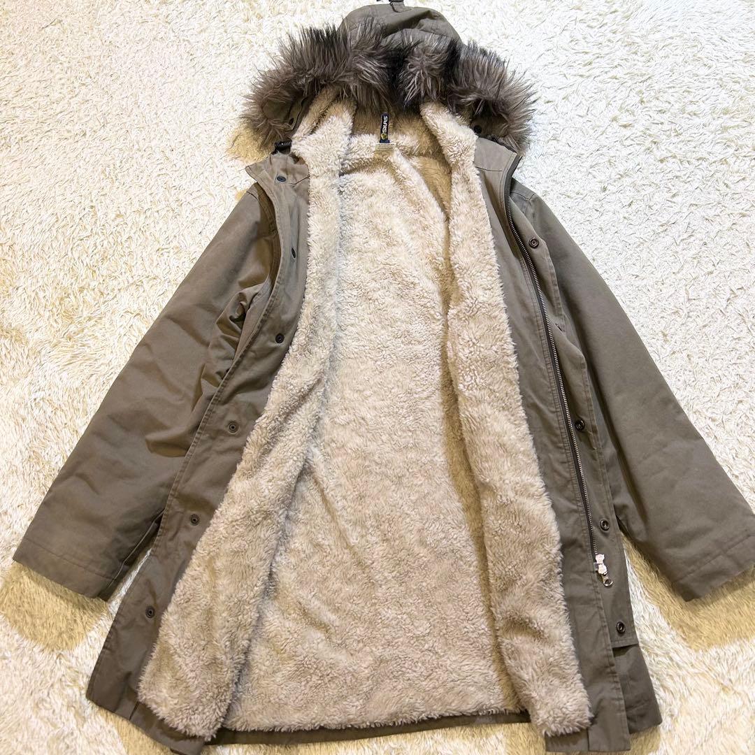 【美品✨SILAS✨️ピンバッジ付き】 モッズコート ファーフード ボア M