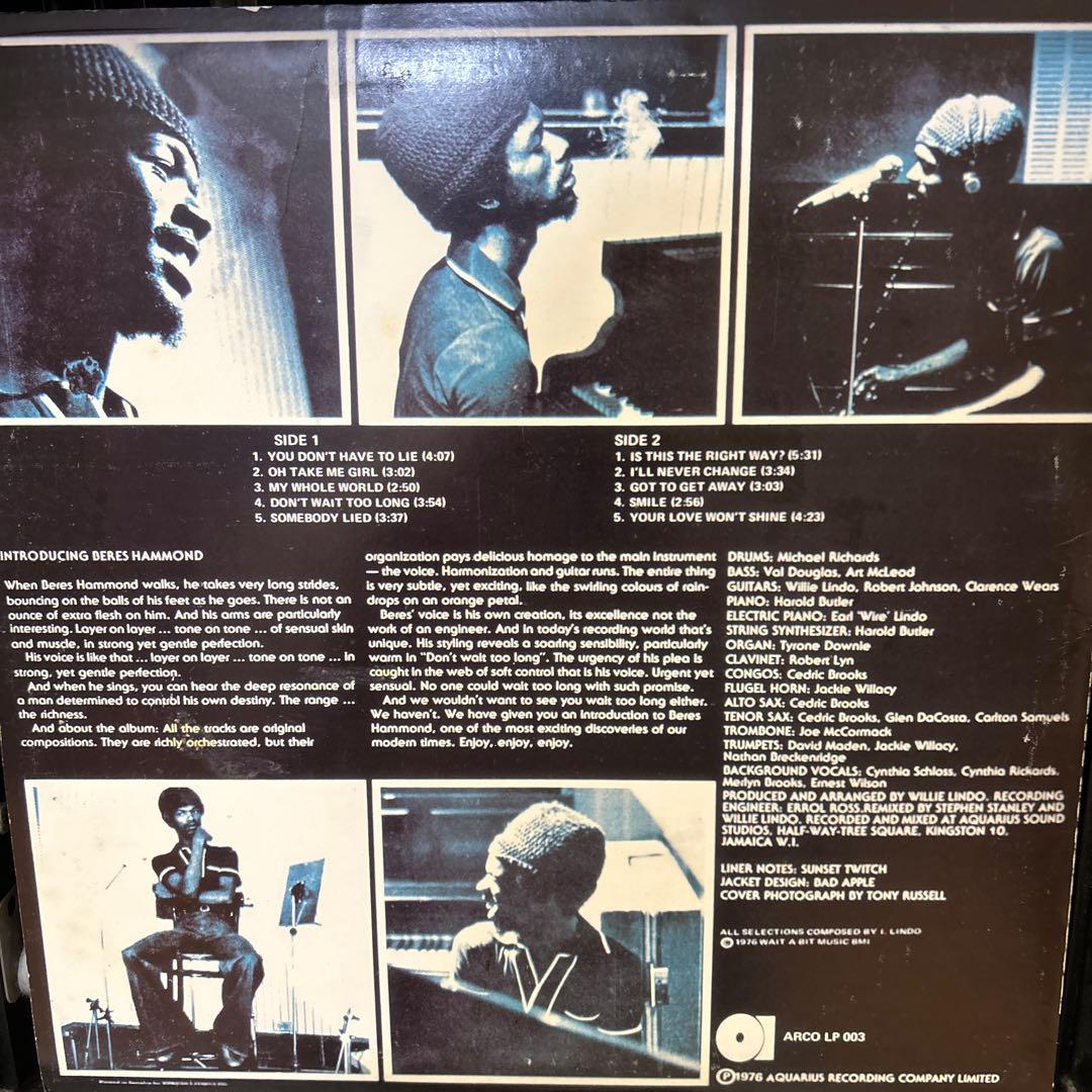 beres hammond soul reggae レゲエレコード美品
