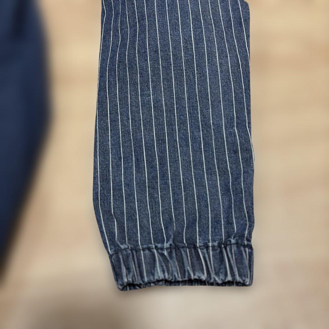 べんじゃみん美品Papas+切替フーディブルゾンMネイビービンテージ風加工