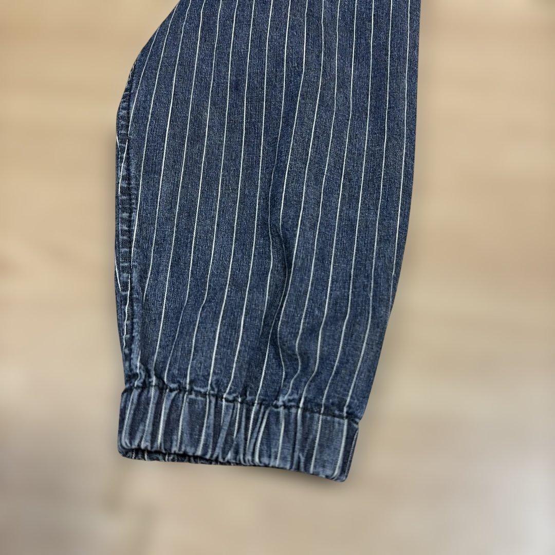べんじゃみん美品Papas+切替フーディブルゾンMネイビービンテージ風加工