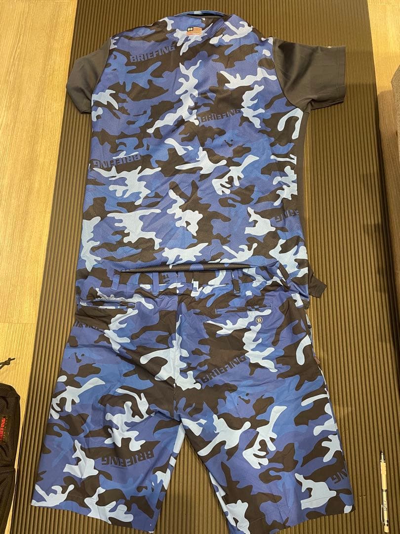 BRIEFING カモフラ柄 ポロシャツ＆ショートパンツ セット XL