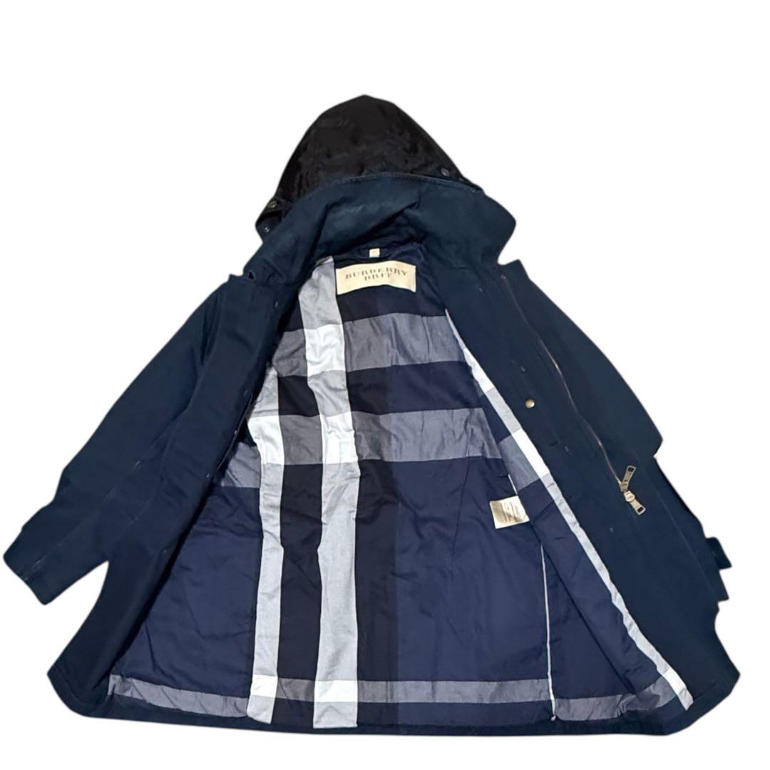 タカさん美品 BURBERRY ダッフルコート L ネイビー チェック柄