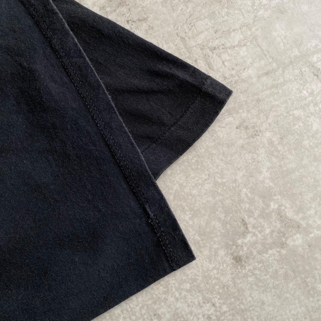 激レア 90s モーション モザイク 文字 Tシャツ USA製 黒 ブラック L