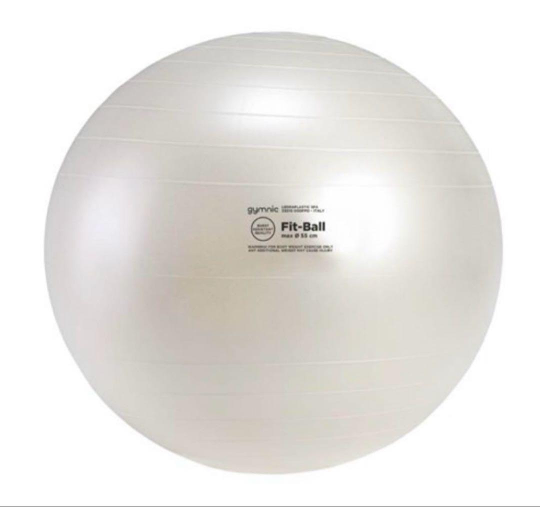 【新品未使用】ギムニク フィットボール 55cm パールホワイト