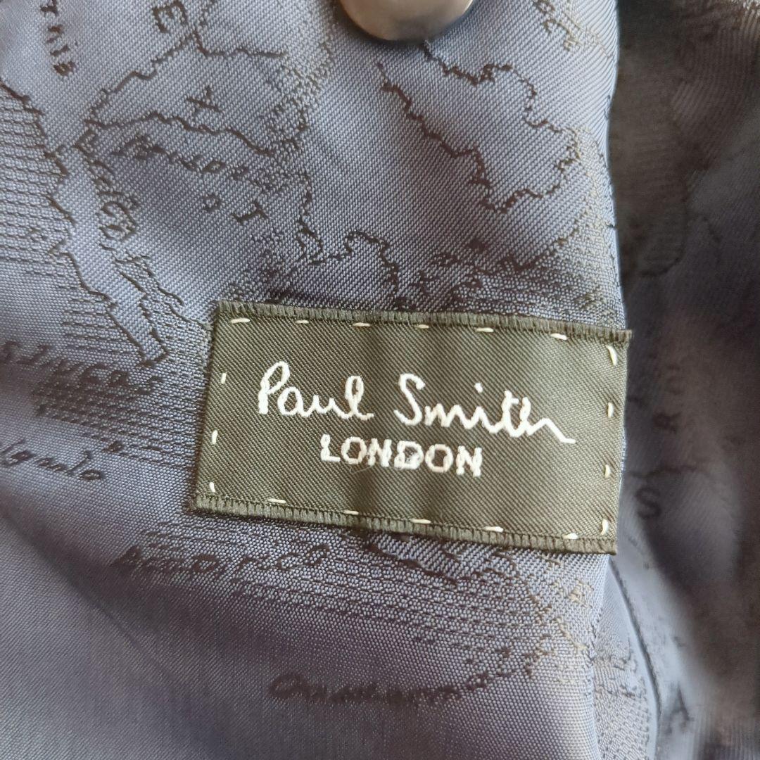 ポールスミス PAUL SMITH テーラードジャケット 紺ブレ 銀釦 世界地図