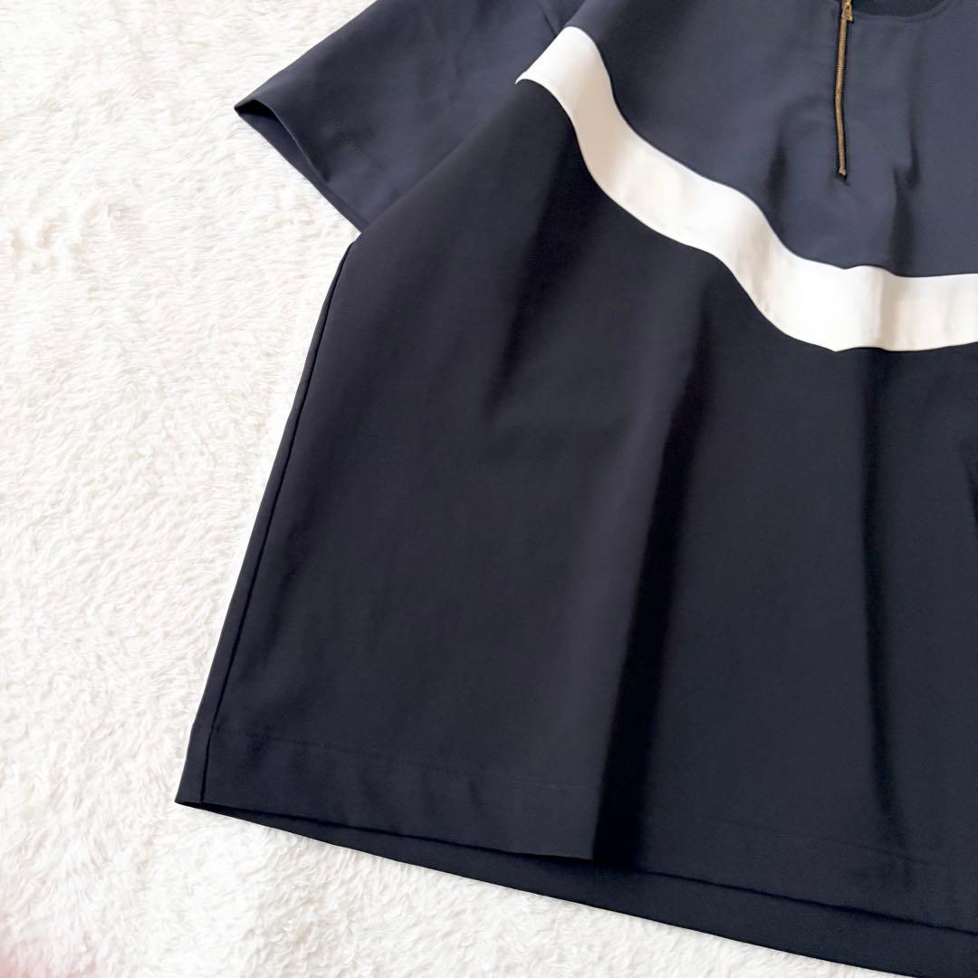 1479 美品✨ クルニ 24ss ハーフZIPバイカラー プルオーバー 2