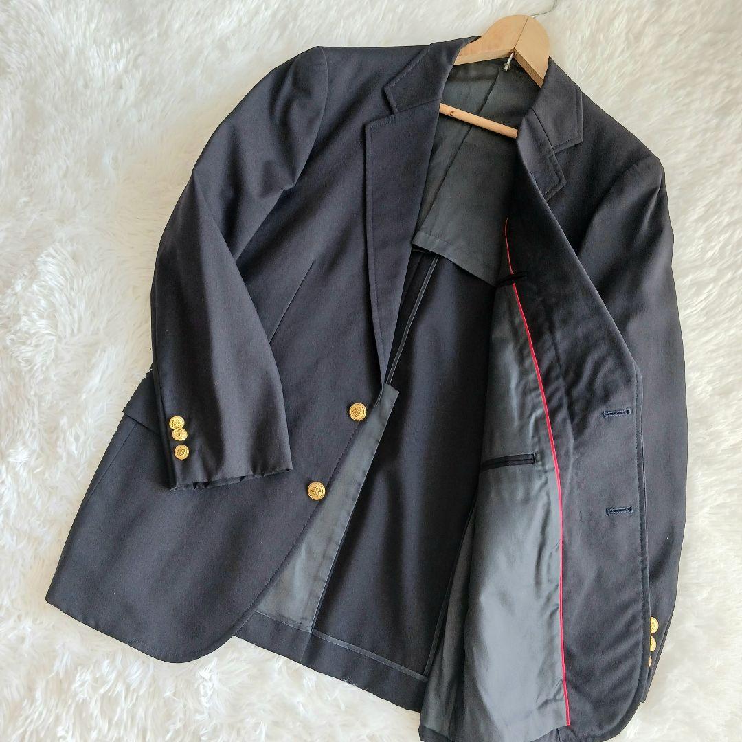 美品✨J.PRESS テーラード 紺ブレ 赤パイピング 金ボタン ネイビー L