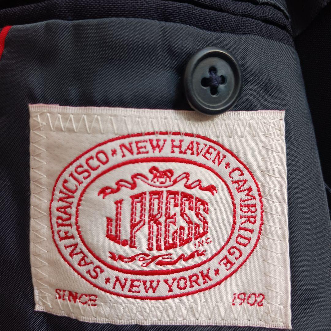 美品✨J.PRESS テーラード 紺ブレ 赤パイピング 金ボタン ネイビー L