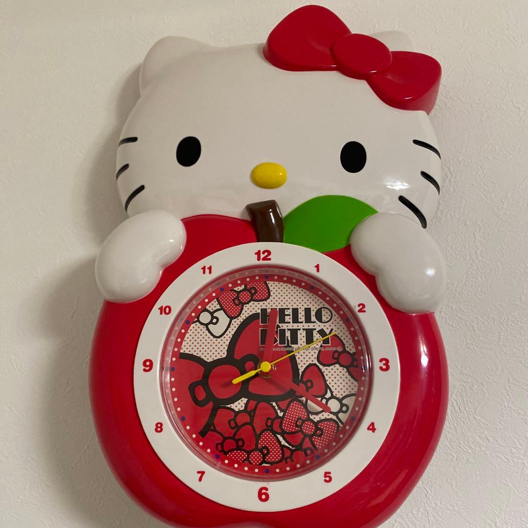 サンリオ ハローキティ壁掛け 振り子時計 キティちゃん レトロ