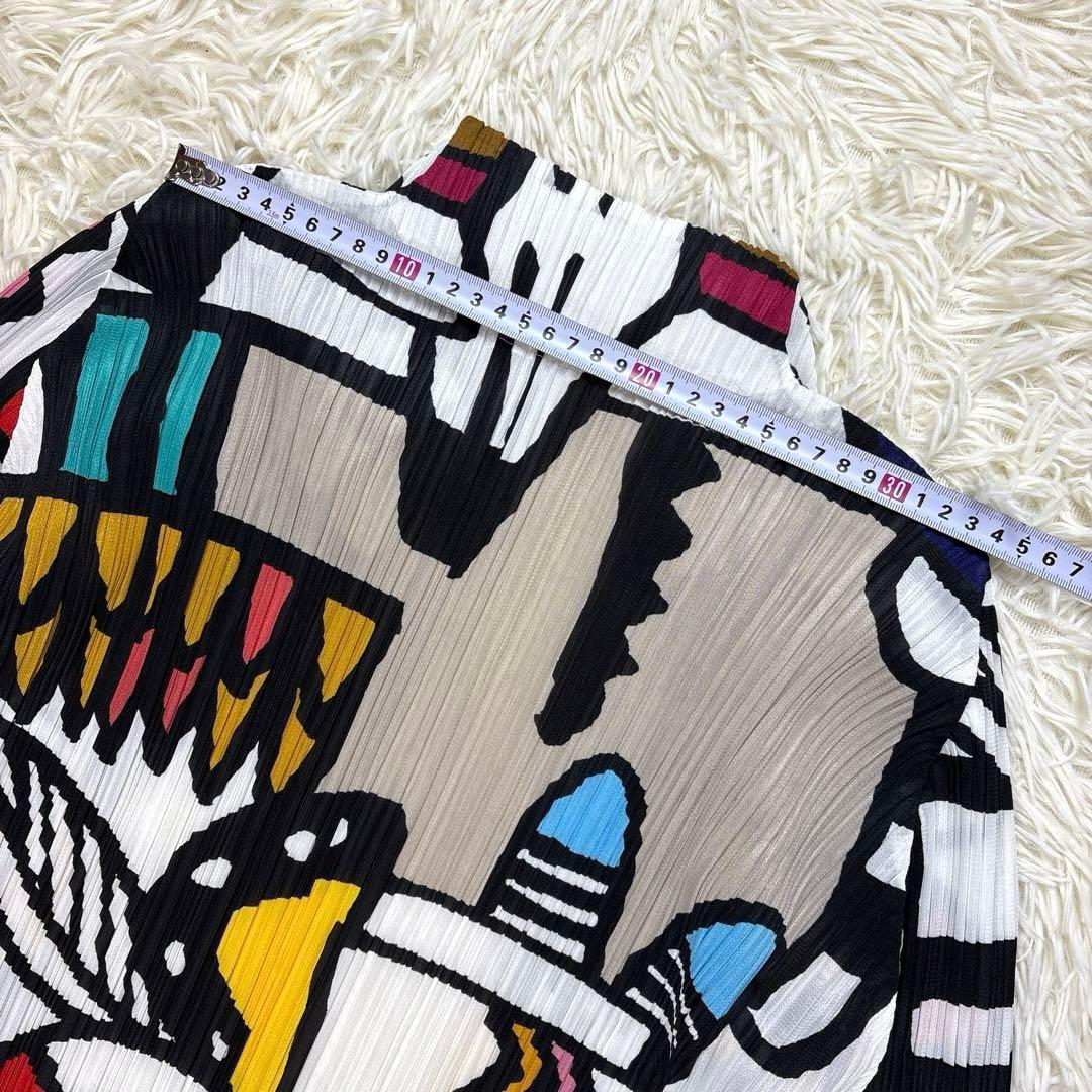 美品、PLEATS PLEASE、プリーツプリーズ、カーディガン、アート柄