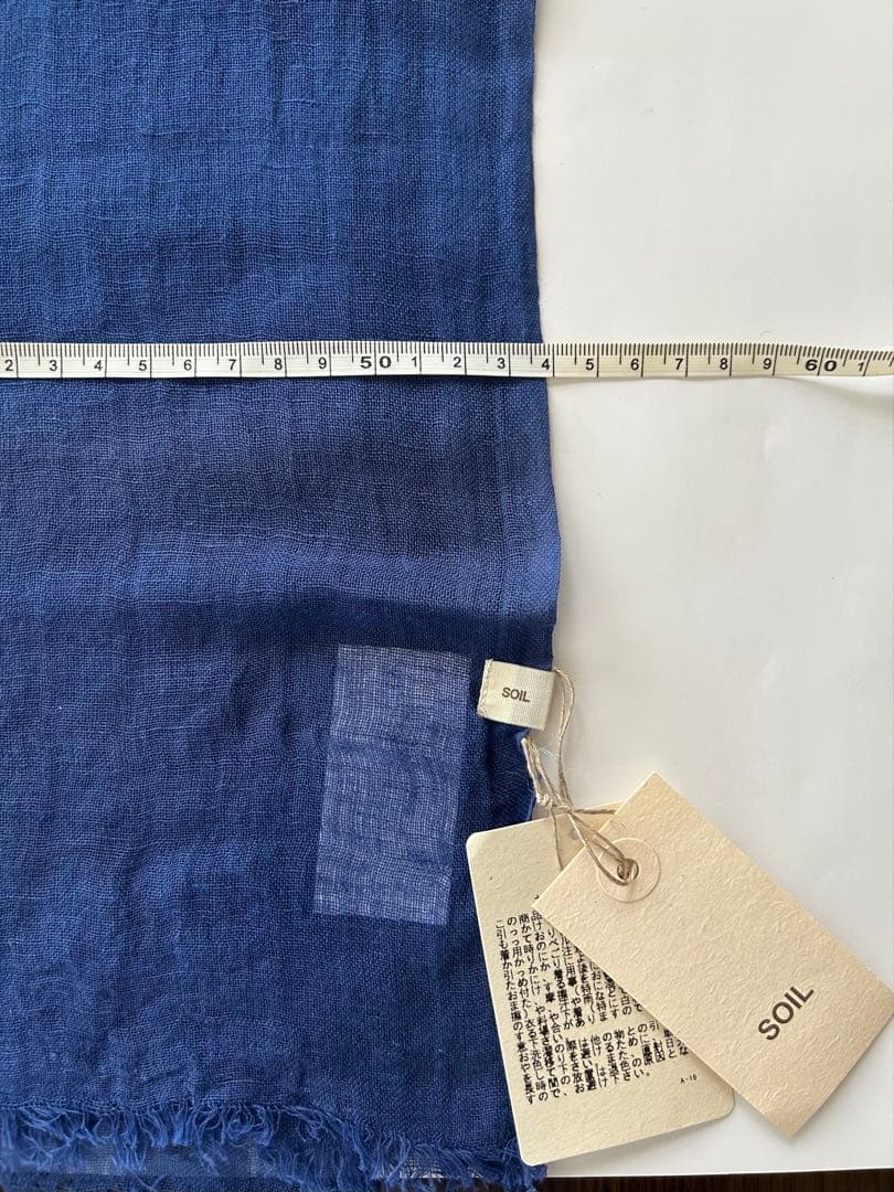 【新品•タグ付き】SOIL ソイル　綿麻ストール 麻60%×綿40%