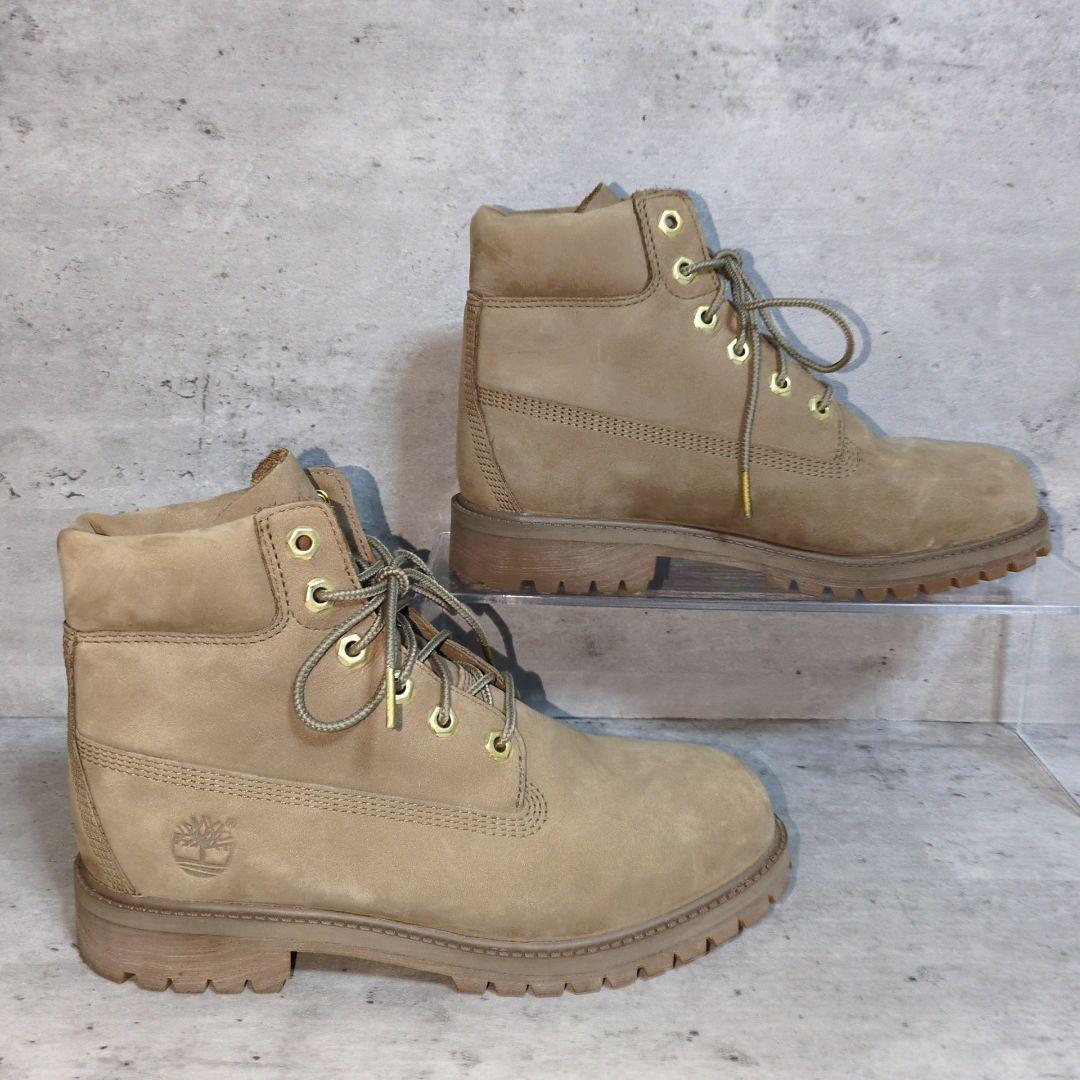 美品✨【Timberland】6インチプレミアムブーツ☆ダークベージュ☆23.5