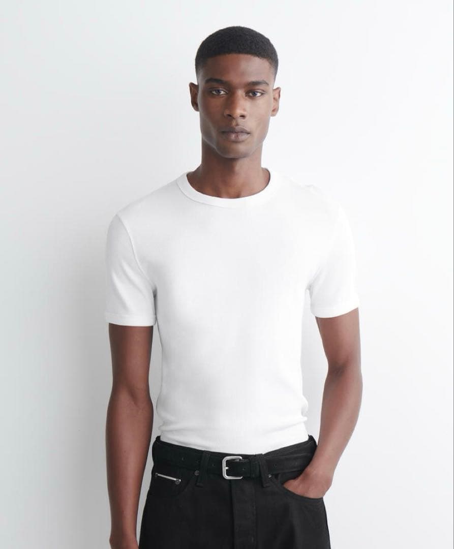 《Sサイズ 完売品》COS SLIM RIBBED スリムフィットリブ Tシャツ
