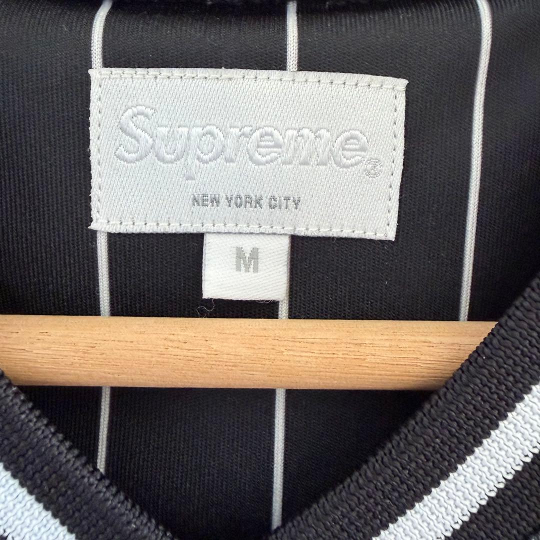 【新品】Supreme Pinstripe Baseball Jersey