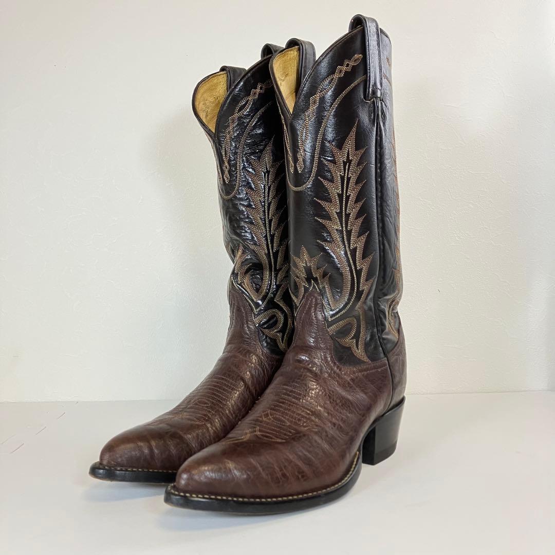 美品Tony Lama ウエスタンブーツ レザー 23.5cm 箱付き